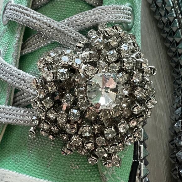 Nan-ku x Free People Cruise Studded Hi-Top Sneakers 37 US 7 Spring Mint NEW - Picture 5 of 13